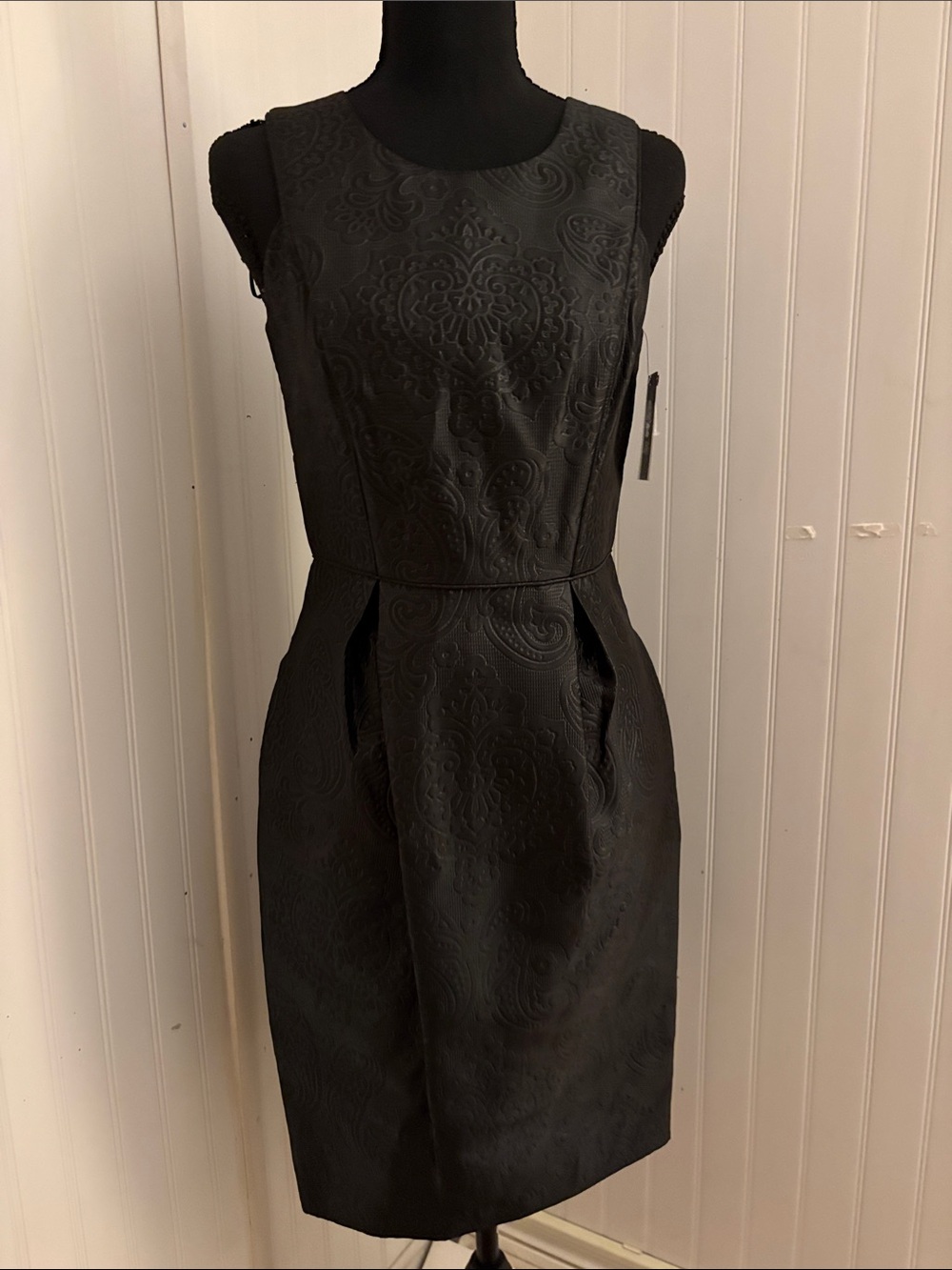 Vince Camuto Black Textured Dress